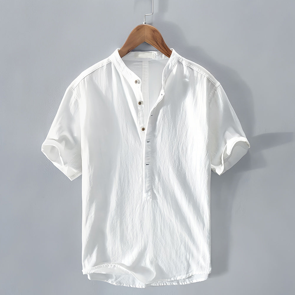 Summer Men's Linen T-Shirt In A Casual Beach Style