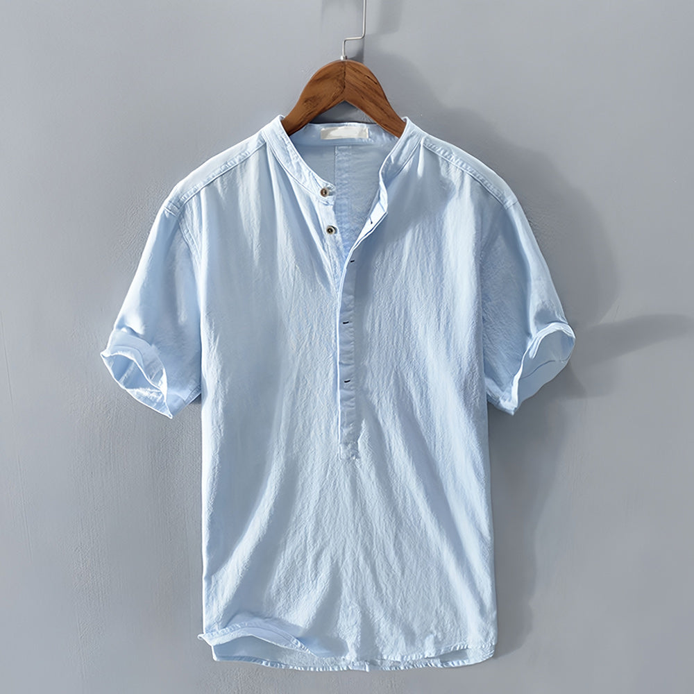 Summer Men's Linen T-Shirt In A Casual Beach Style