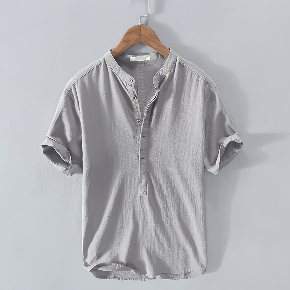 Summer Men's Linen T-Shirt In A Casual Beach Style