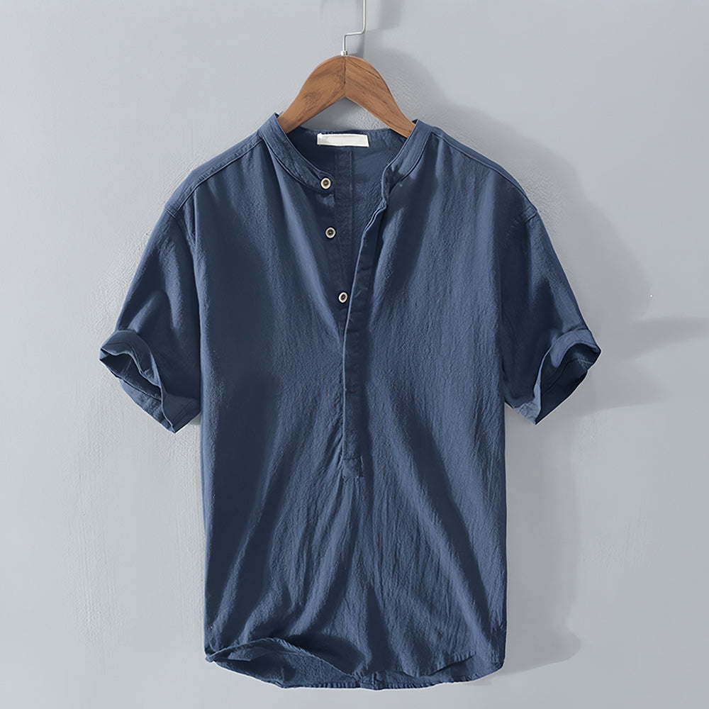 Summer Men's Linen T-Shirt In A Casual Beach Style