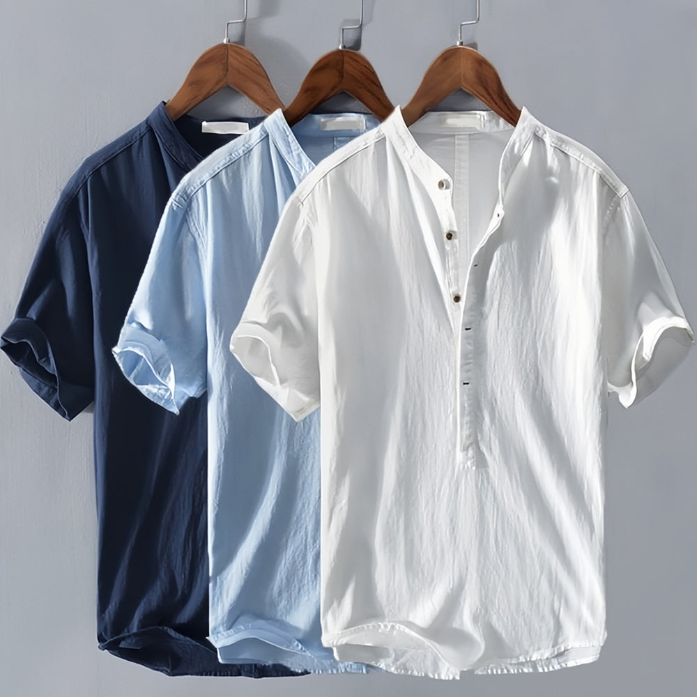 Summer Men's Linen T-Shirt In A Casual Beach Style – Vividdreamss.com